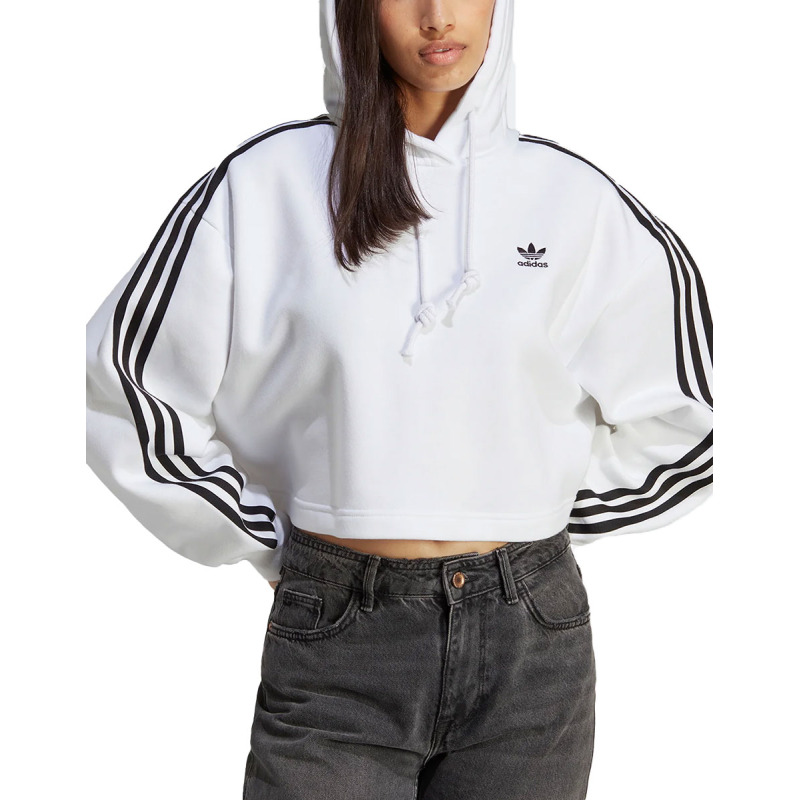 ADIDAS Originals Adicolor Classics Cropped Hoodie White