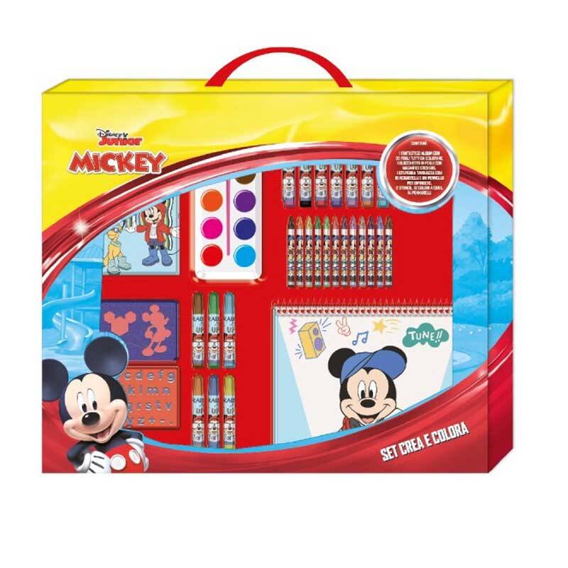 Куфарче "Mickey Mouse" с комплект за рисуване за деца - 35 части