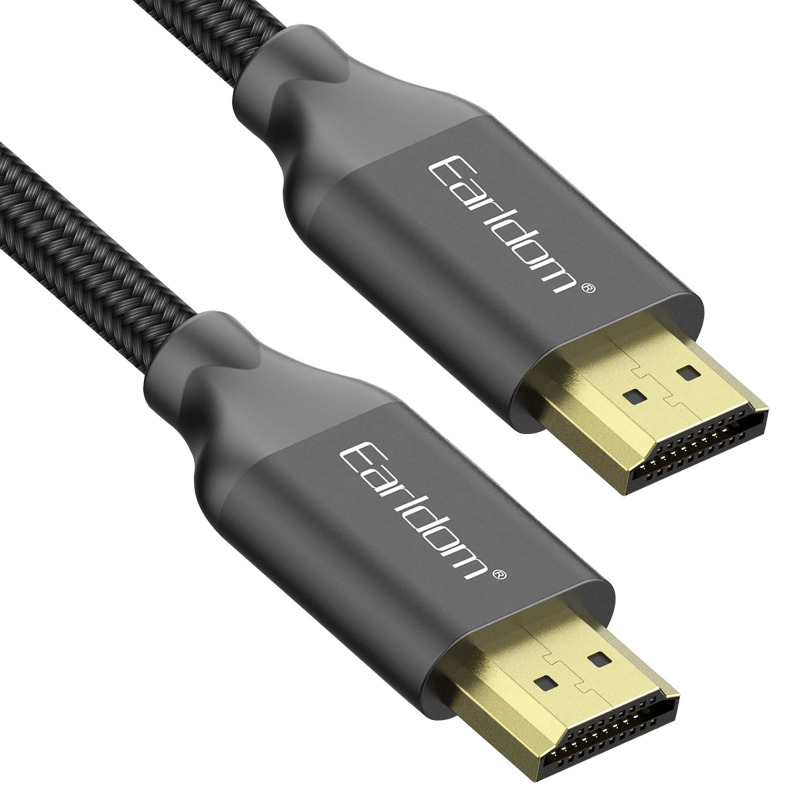 Кабел Earldom ET-W26 HDMI - HDMI, 3м., 4K, С оплетка, Черен - 18385