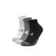 UNDER ARMOUR 3-Packs Heatgear Low Cut Socks Black/White/Grey
