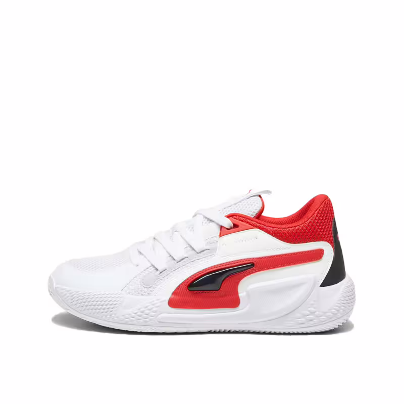 PUMA Court Rider Chaos Team Basketball Shoes White/Red