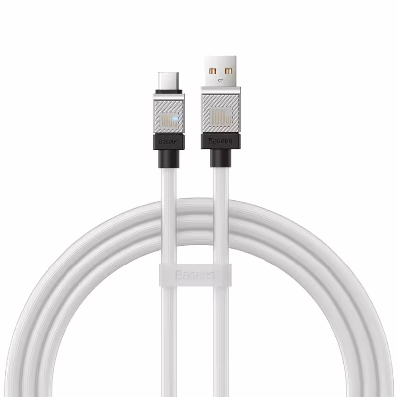 Кабел за данни Baseus CoolPlay, Type-C, 100W, 1.0m, Бял - 40446