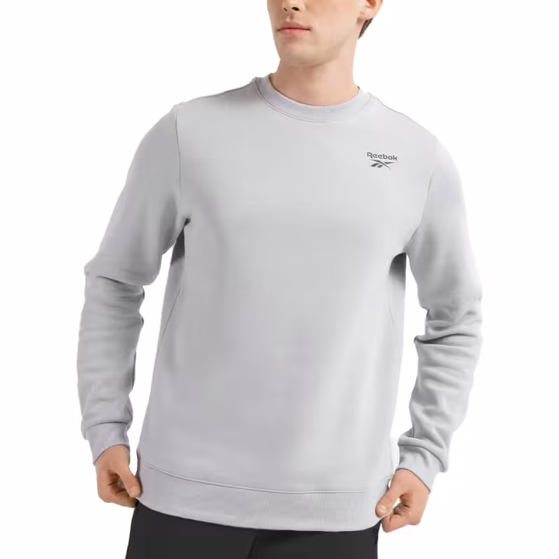 REEBOK Identity Left Chest Logo Crewneck Sweat Grey