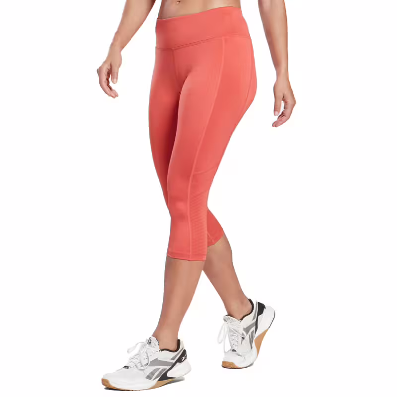 REEBOK Workout Ready Mesh 3/4 Leggings Orange