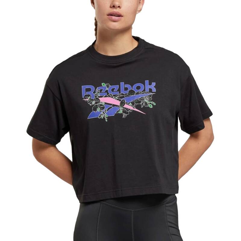 REEBOK Quirky Relaxed Fit Tee Black/Multi
