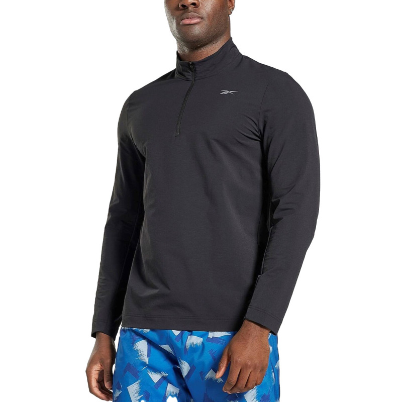 REEBOK Performance Quarter-Zip Sweatshirt Black