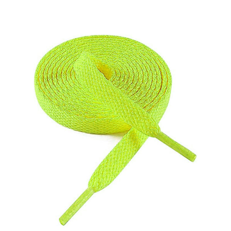 BAMA Flat Laces Cotton Neon Green 120cm