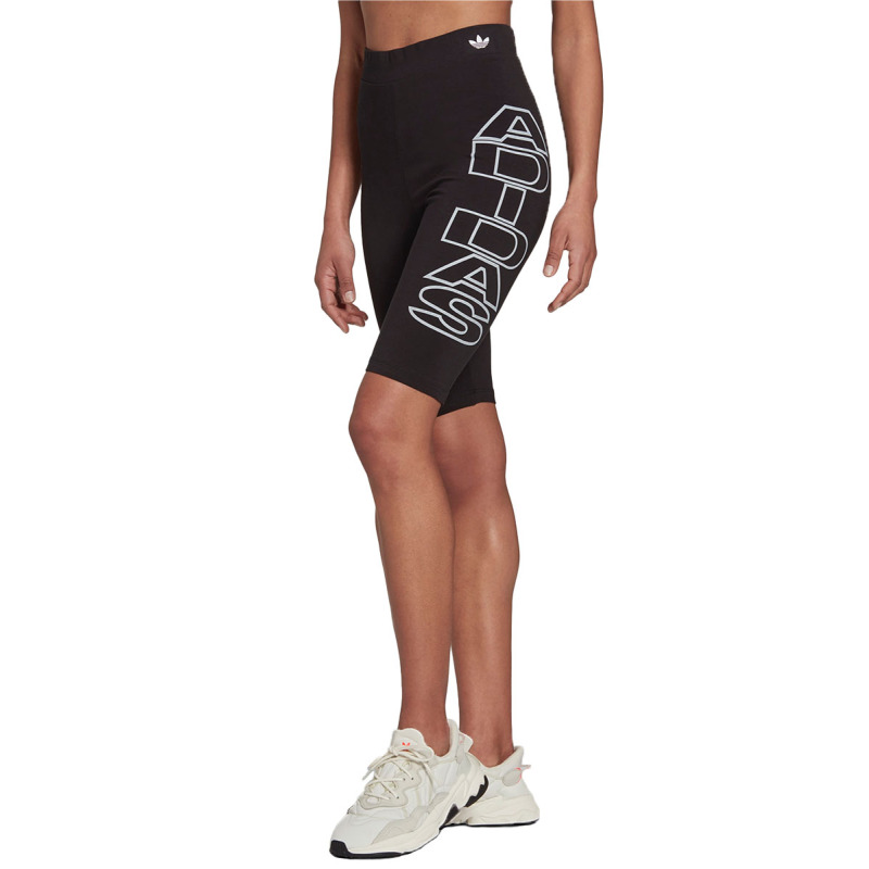 ADIDAS Originals Mid-Waist Letter Short Tights Black