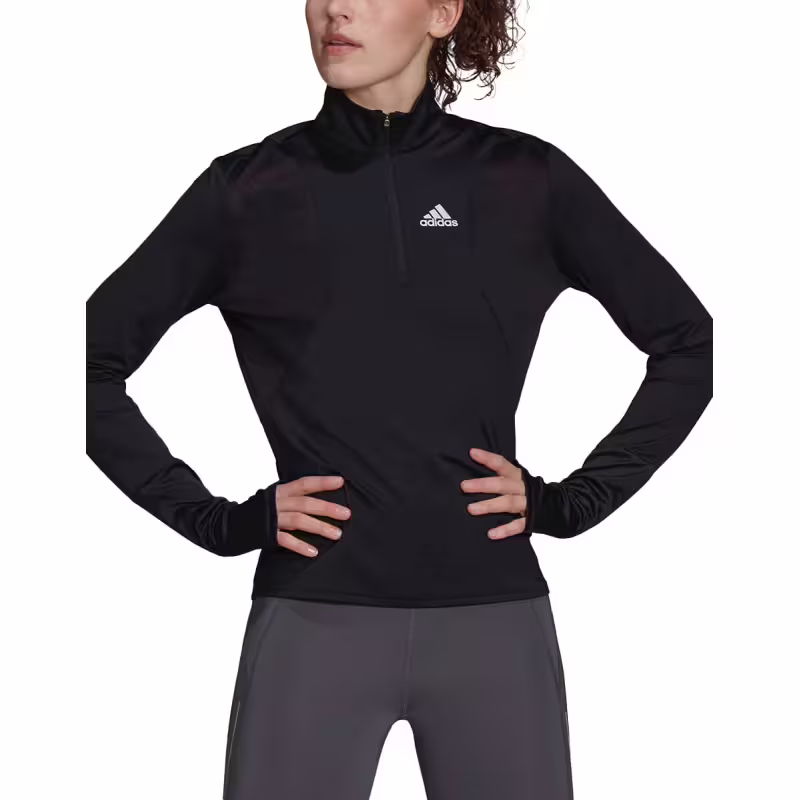 ADIDAS Own The Run 1/2 Zip Longsleeve Blouse Black