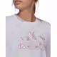 ADIDAS Sport Inspired Soft Floral Logo Graphic Tee White/Pink