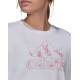 ADIDAS Sport Inspired Soft Floral Logo Graphic Tee White/Pink