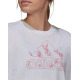 ADIDAS Sport Inspired Soft Floral Logo Graphic Tee White/Pink