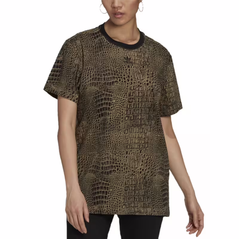 ADIDAS Originals Loose Fit Snakeskin Tee Black/Beige