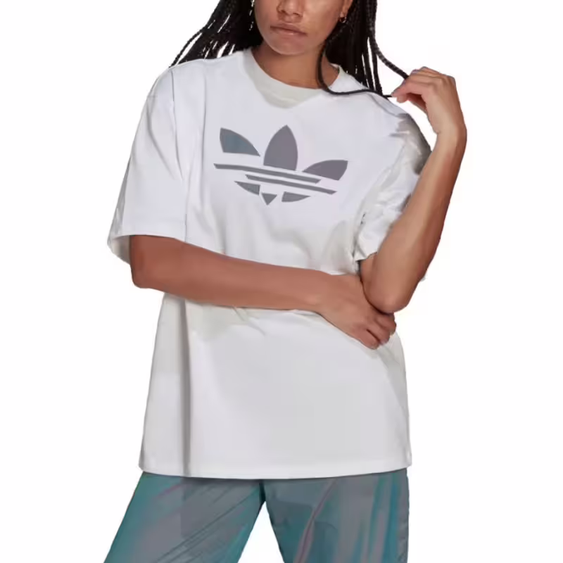 ADIDAS Originals Adicolor Iridescent Shattered Trefoil Tee White