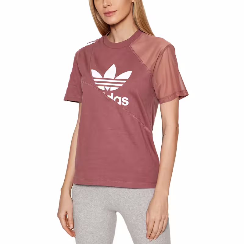 ADIDAS Originals Adicolor Split Trefoil Tee Dark Burgundy