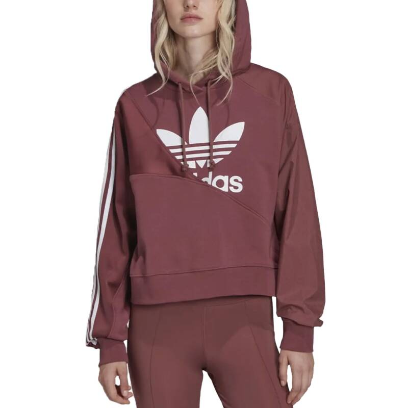 ADIDAS Originals Adicolor Split Trefoil Hoodie Dark Burgundy