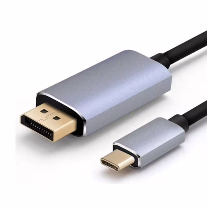 Кабел за телефон към телевизор, компютър, DP(м), TYPE-C(м), ULTRA HD 8K, 1m