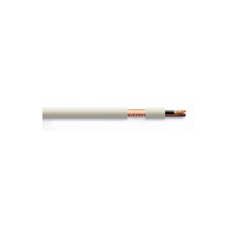Екраниран кабел, меден, двужилен, сив, Ф6mm, Cu, 2x0,75mm2