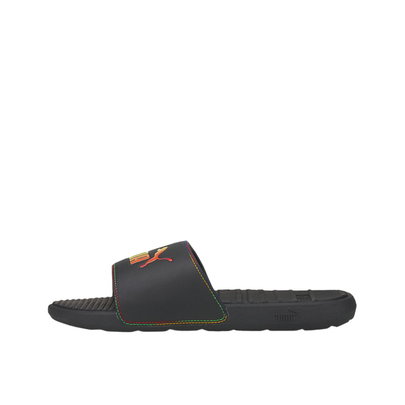 PUMA Cool Cat Rainbow Hues Swim Slides Black