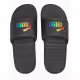 PUMA Cool Cat Rainbow Hues Swim Slides Black