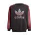 ADIDAS Graphic Print Crew Sweatshirt Black/Pink