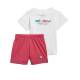 ADIDAS Originals Adicolor Shorts And Tee Set White/Pink