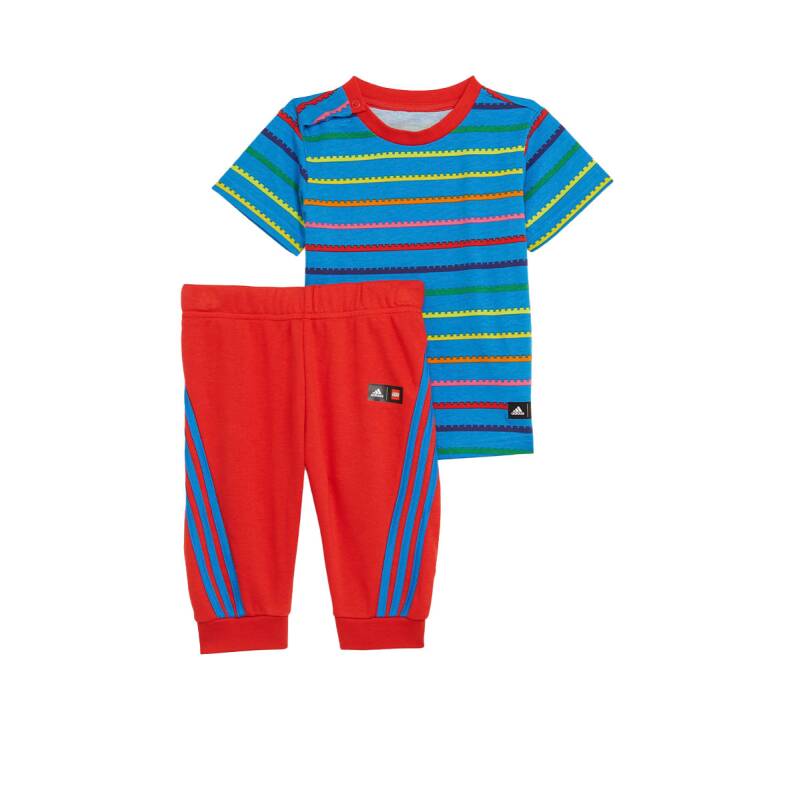 ADIDAS x Classic Lego Tee And 3/4 Pants Set Blue/Red