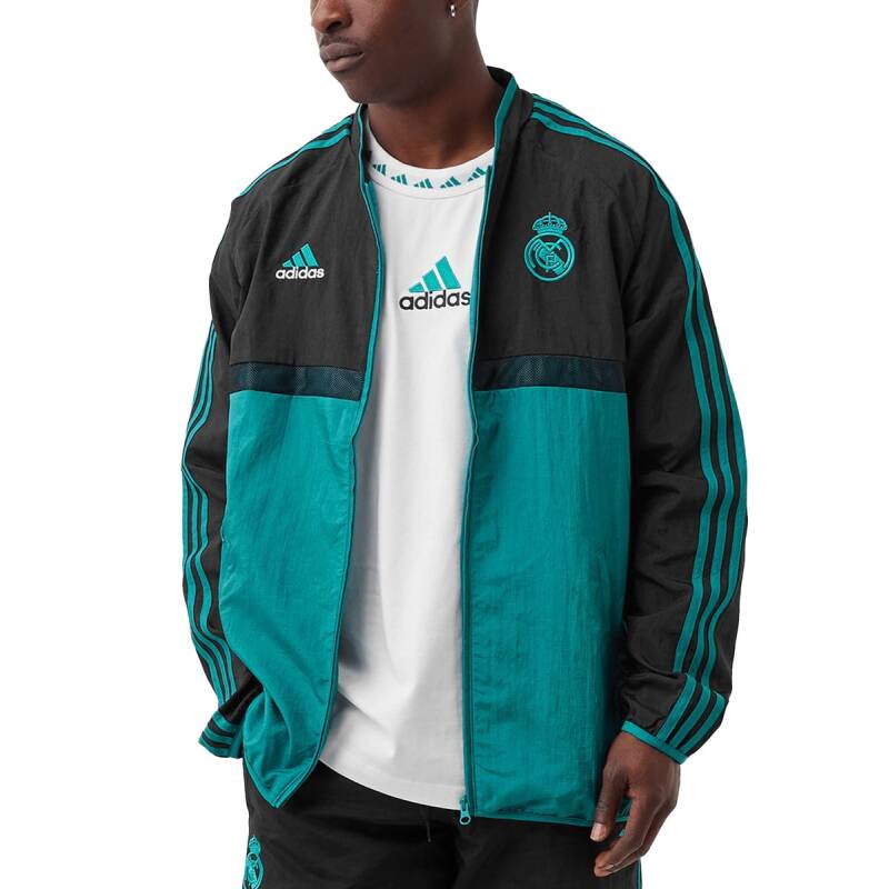 ADIDAS x Real Madrid Icons Woven Jacket Black/Turquoise