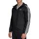 ADIDAS Essentials 3-Stripes Hooded Windbreaker Black