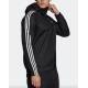 ADIDAS Essentials 3-Stripes Hooded Windbreaker Black