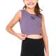 PUMA Classics Cropped Ribbed Tank Purple G