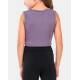 PUMA Classics Cropped Ribbed Tank Purple G