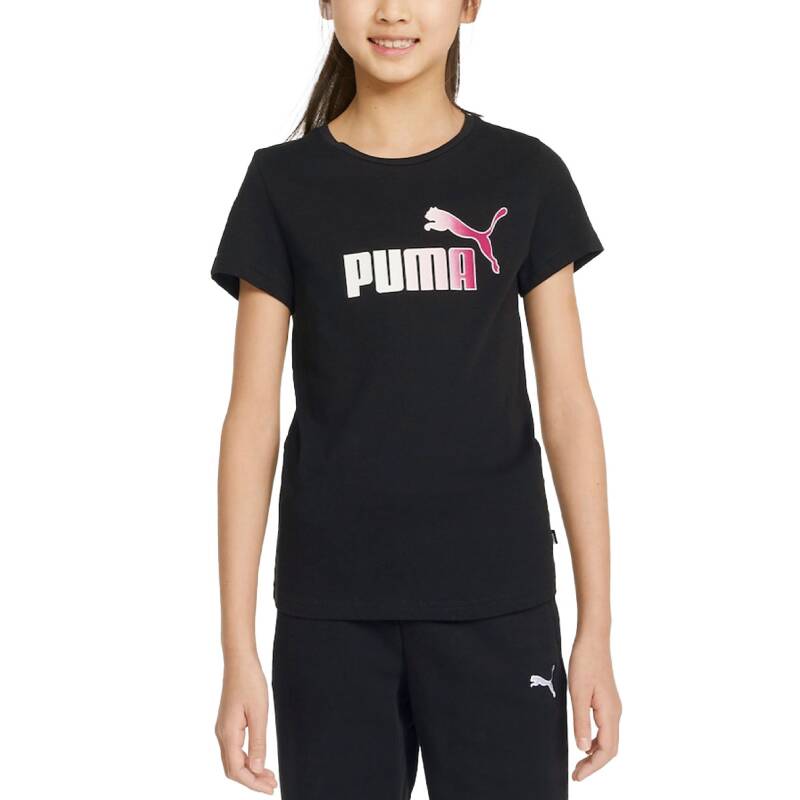 PUMA Essentials Bleach Logo Tee Black