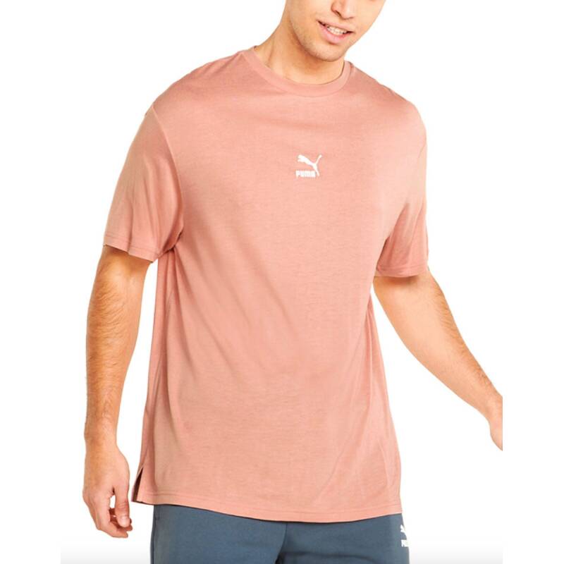 PUMA Classics Relaxed Splitside Crew Neck Tee Pink