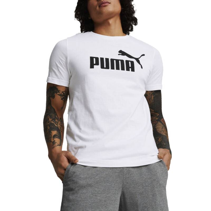 PUMA Essentials Logo Cotton Tee White