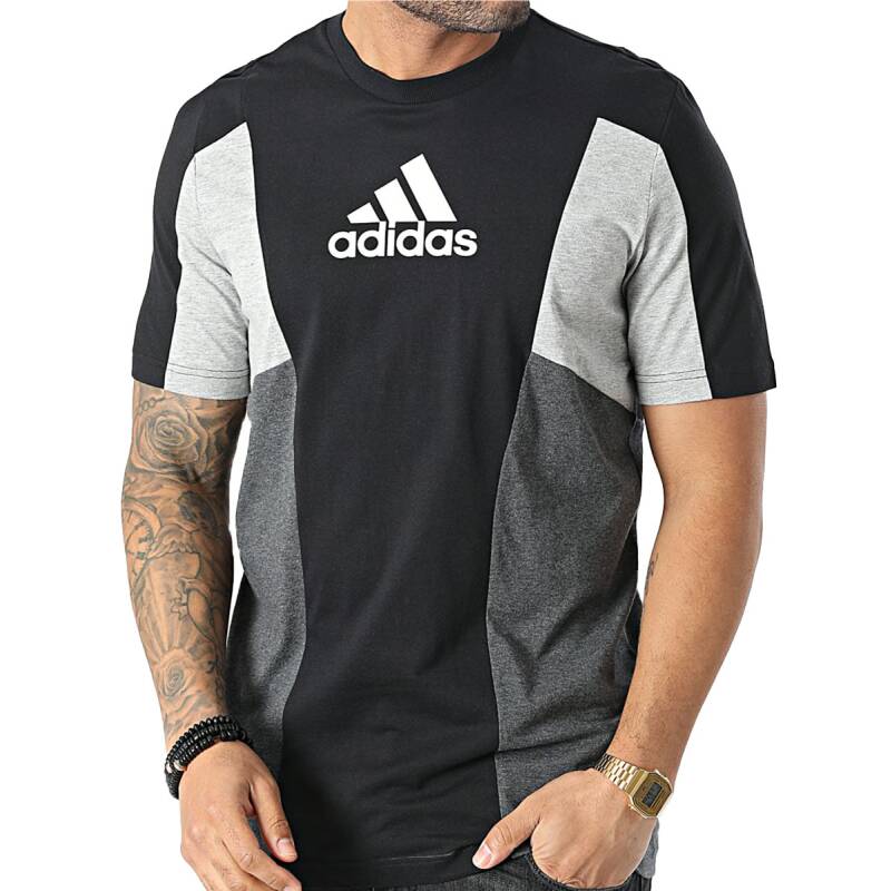 ADIDAS Sportswear Essentials Colorblock Tee Black/Grey