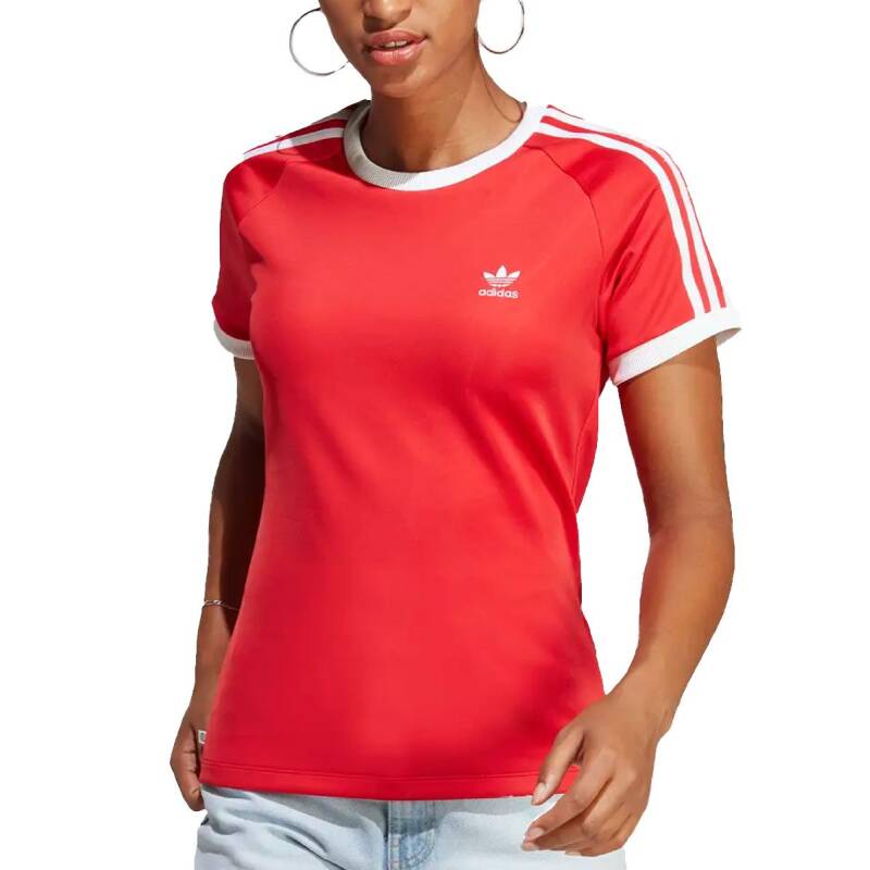 ADIDAS Originals Adicolor Classics Slim 3-Stripes Tee Red