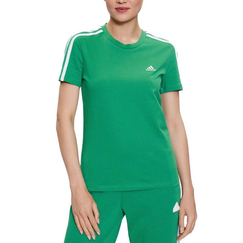 ADIDAS Sportswear Essentials Slim 3-Stripes Tee Green