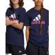 ADIDAS Essentials Two Color Big Logo Cotton Tee Navy