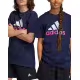 ADIDAS Essentials Two Color Big Logo Cotton Tee Navy