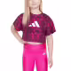 ADIDAS Aeroready Animal Print Tee Pink