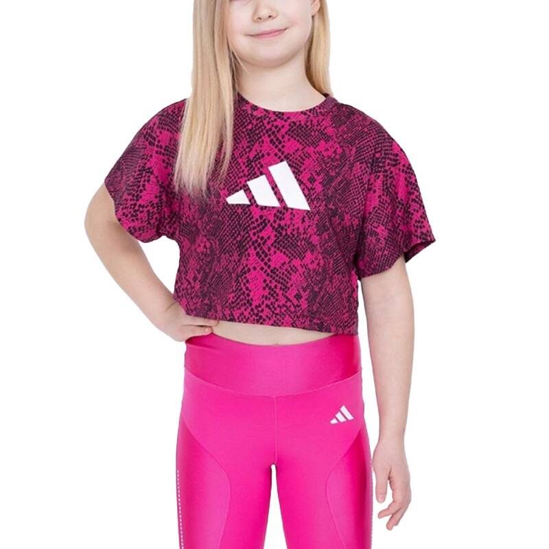 ADIDAS Aeroready Animal Print Tee Pink