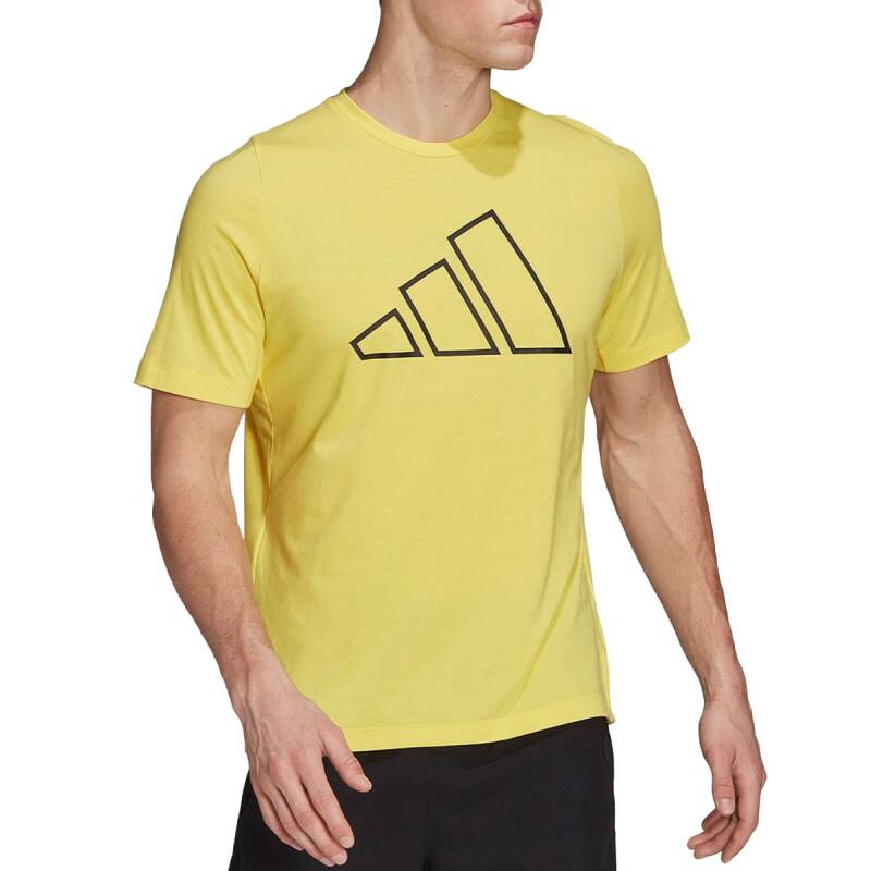 ADIDAS Train Icons 3-Bar Training Tee Yellow