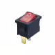 Ключ, 2pin, 2 положения, червен, 250VAC, 6A, 19x13mm