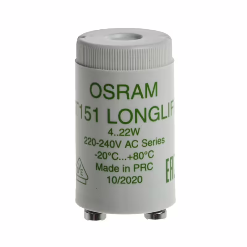 Стартер ST151, сериен, луминисцентни и UV лампи, 220VAC-240VAC, 4W-22W 