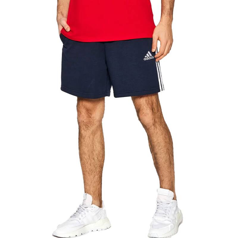 ADIDAS Essentials French Terry 3-Stripes Shorts Blue