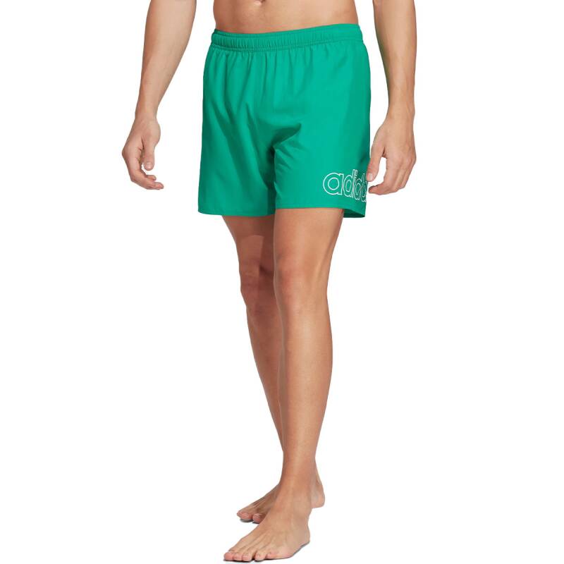 ADIDAS Sportswear Linear Logo Clx Short Length Swim Shorts Green