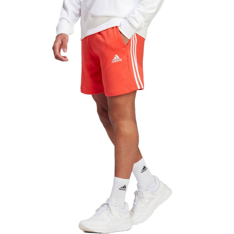 ADIDAS Essentials 3-Stripes French Terry Shorts Red