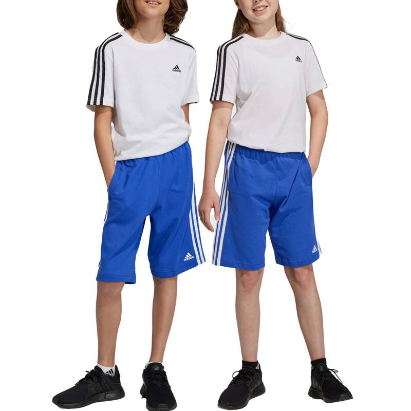 ADIDAS Sportswear Essentials 3-Stripes Knit Shorts Blue