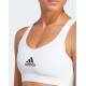 ADIDAS PowerReact Training Medium Support Bra White